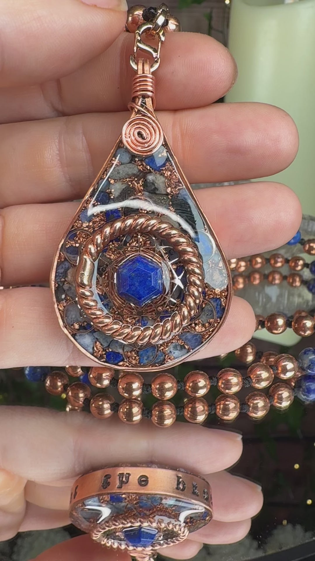 Trust the Process~ Orgonite Mala with Lapis Lazuli