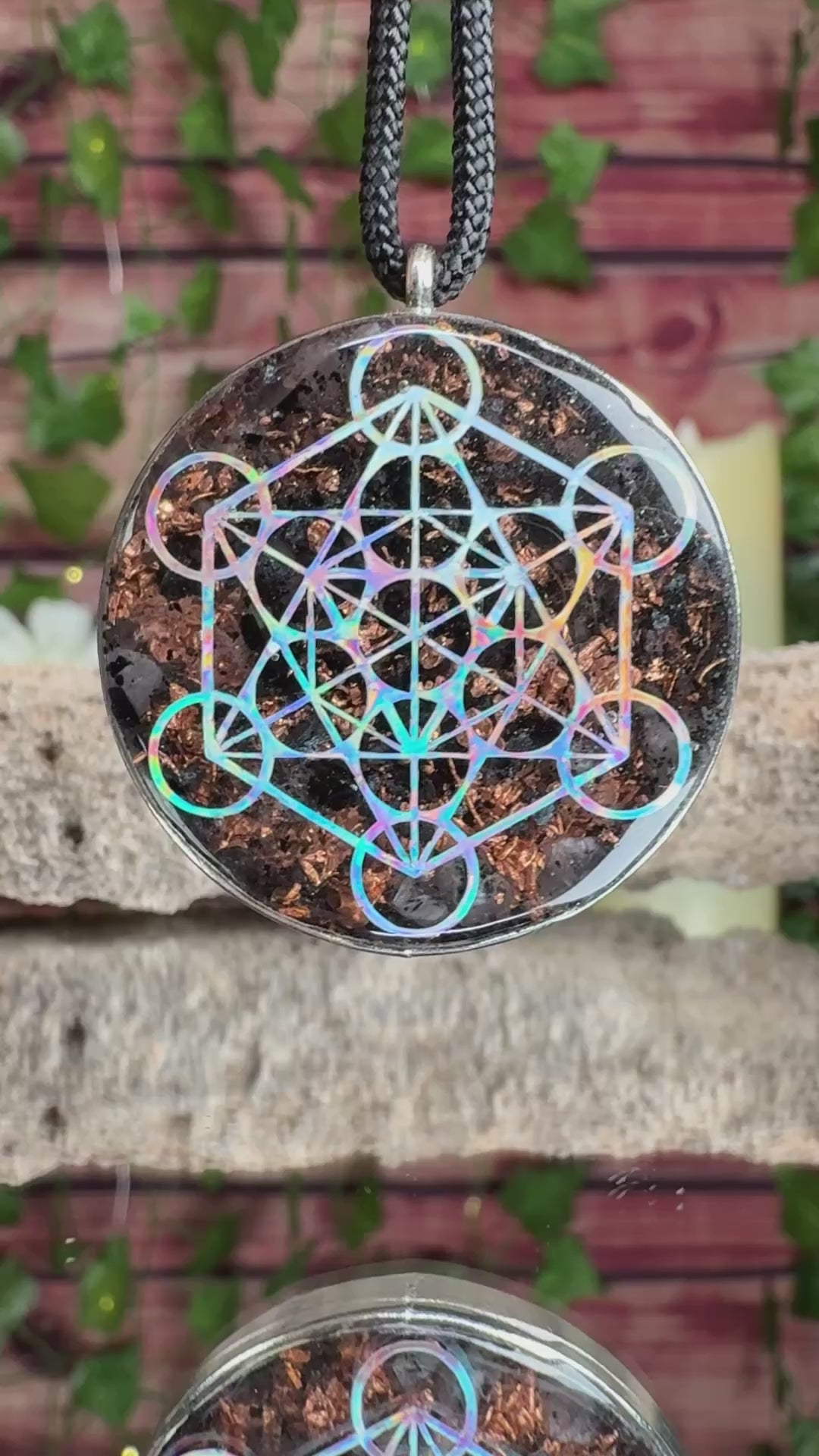 Metatrons Cube + Seed of Life Orgonite DBL Sided