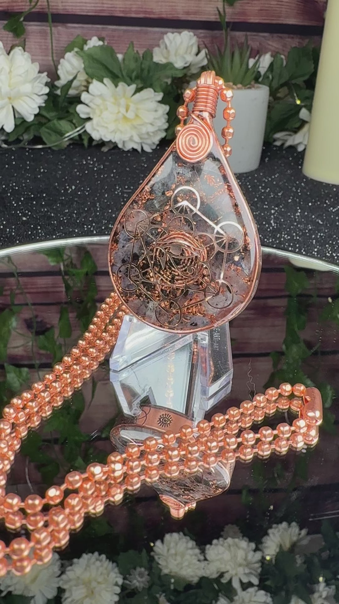 Trust your inner vision and walk in truth-Iolite Orgonite Necklace