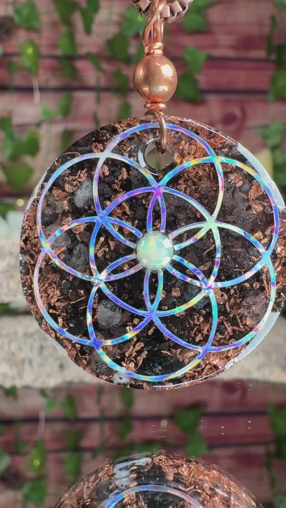 Grounding Orgonite Blend w/ Ethiopian Opal Cab Dbl Sided
