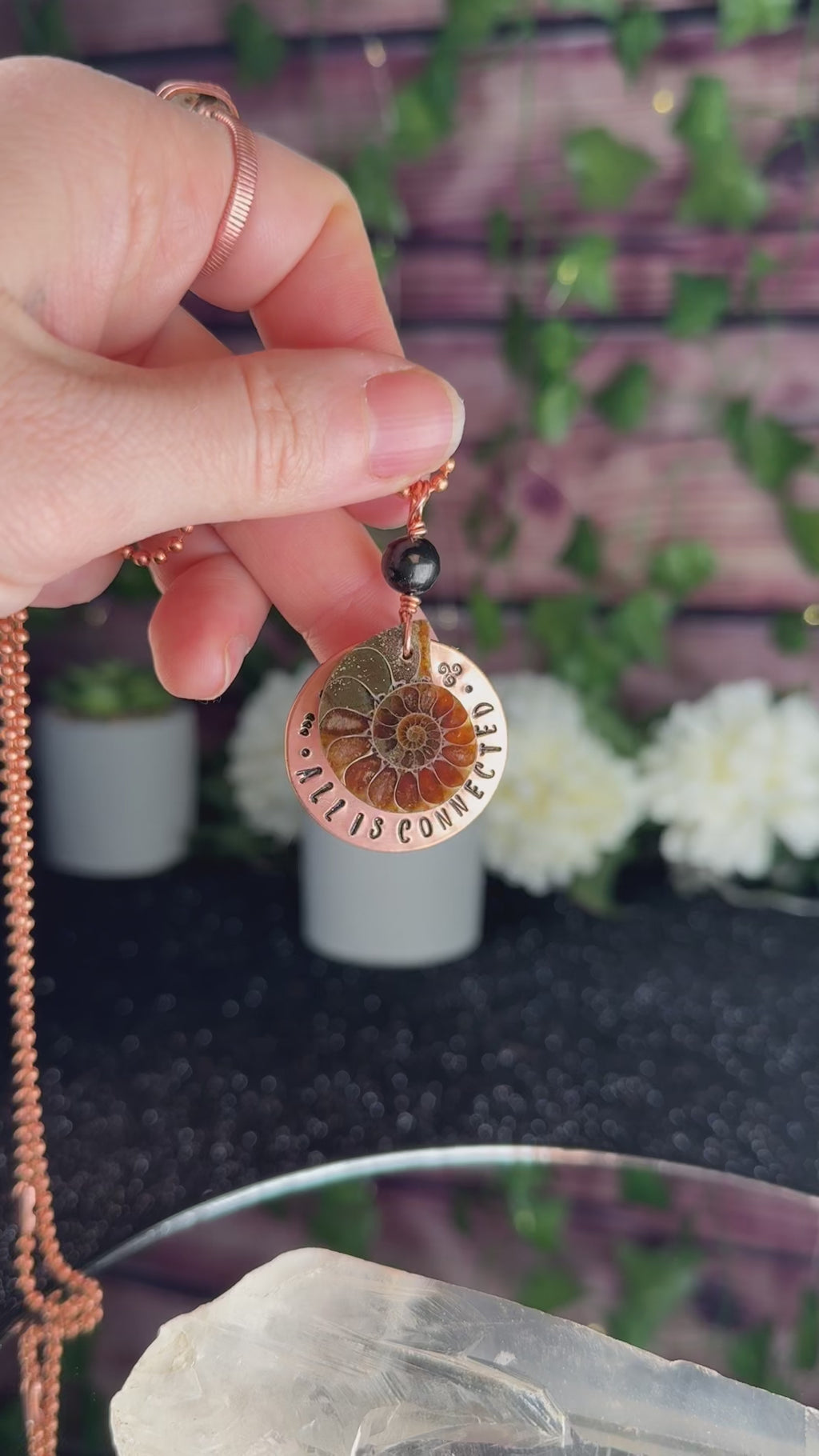 All is Connected~Copper Coin & Ammonite Shell